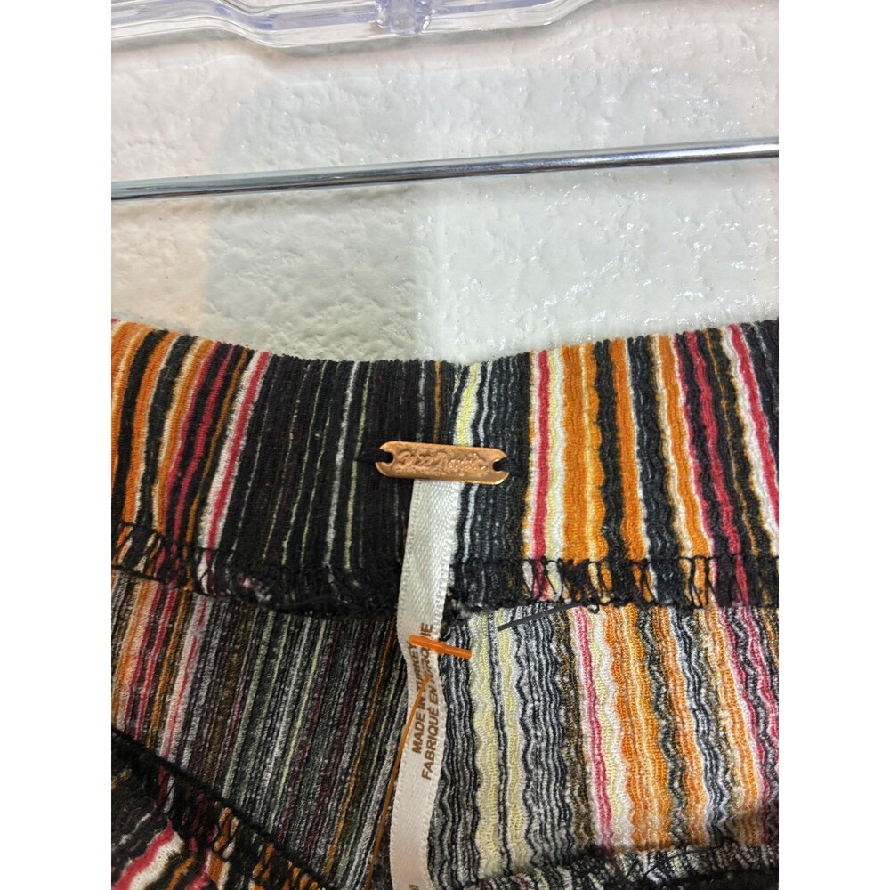 Free People Kitty Flare Pants Womens S Multicolor Stripe Elastic Waist Pull On - Picture 11 of 14